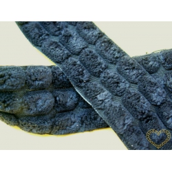 Hebký černý sametový prýmek - šíře 3 cm